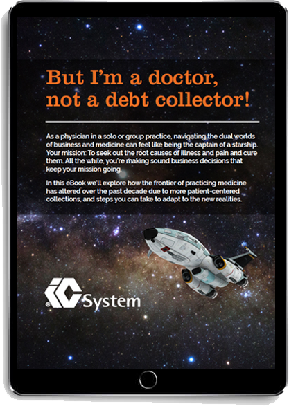 But I'm a doctor, not a debt collector eBook displayed on a tablet
