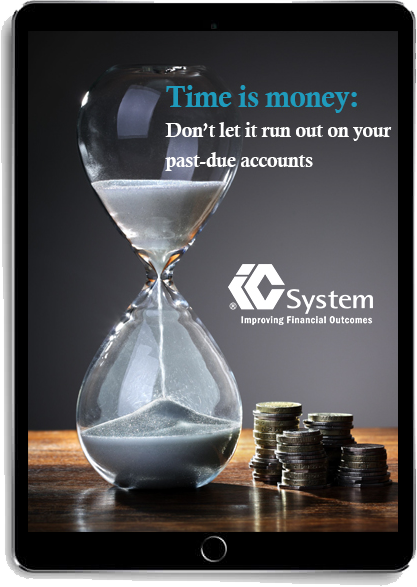 Time is Money: Don't let it run out on your past-due accounts eBook displayed on Tablet