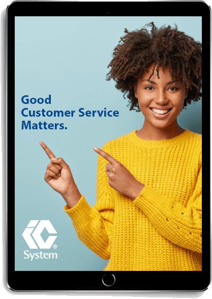 eBook Good Customer Service Matters displayed on a tablet