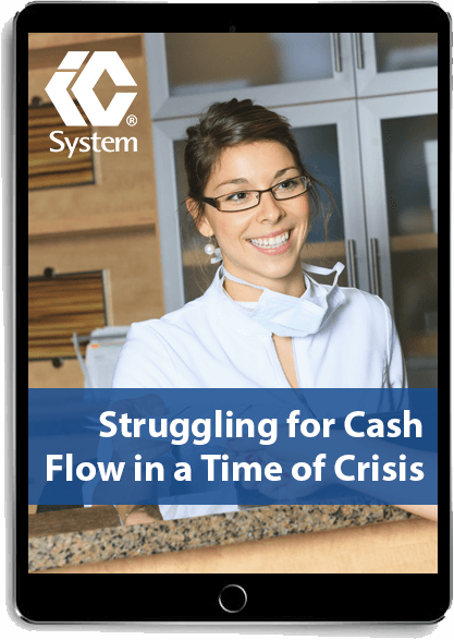 eBook "Struggling for Cash Flow in a Time of Crisis" displayed on tablet